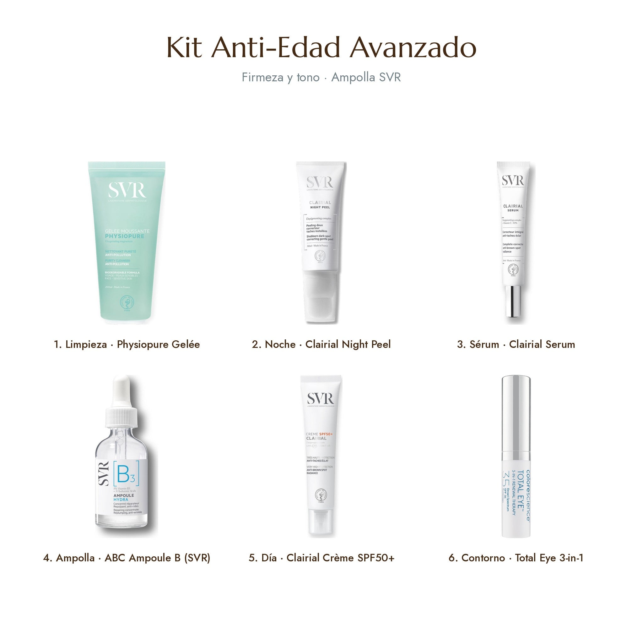 Kit Anti-Edad Avanzado con SVR Ampoule B