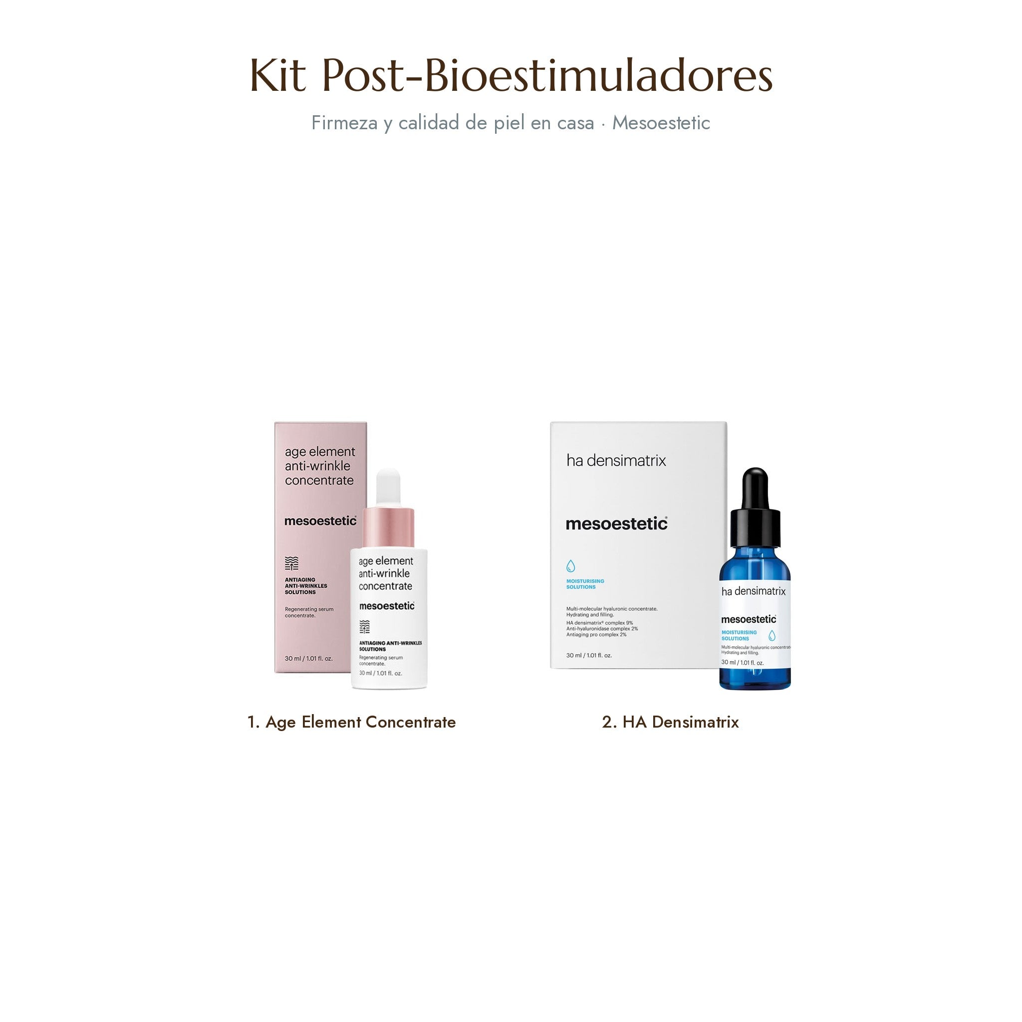 Kit Post-Bioestimuladores (Sculptra · Radiesse · HarmonyCa)