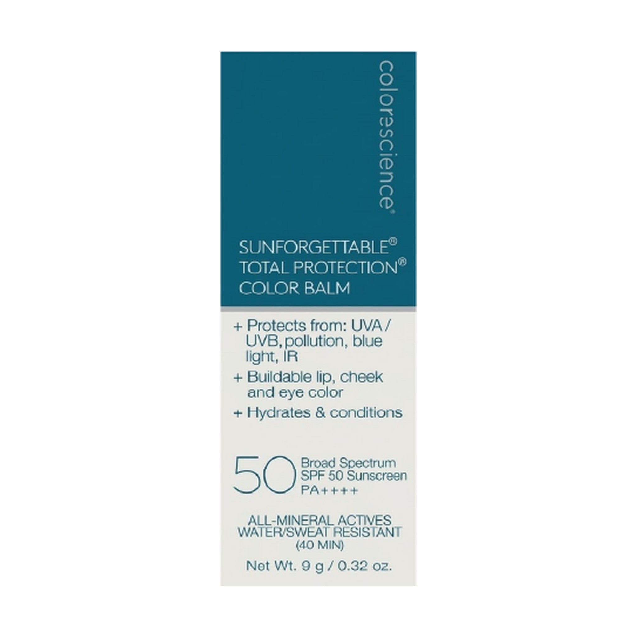 Colorescience Color Balm SPF 50 tubo y caja