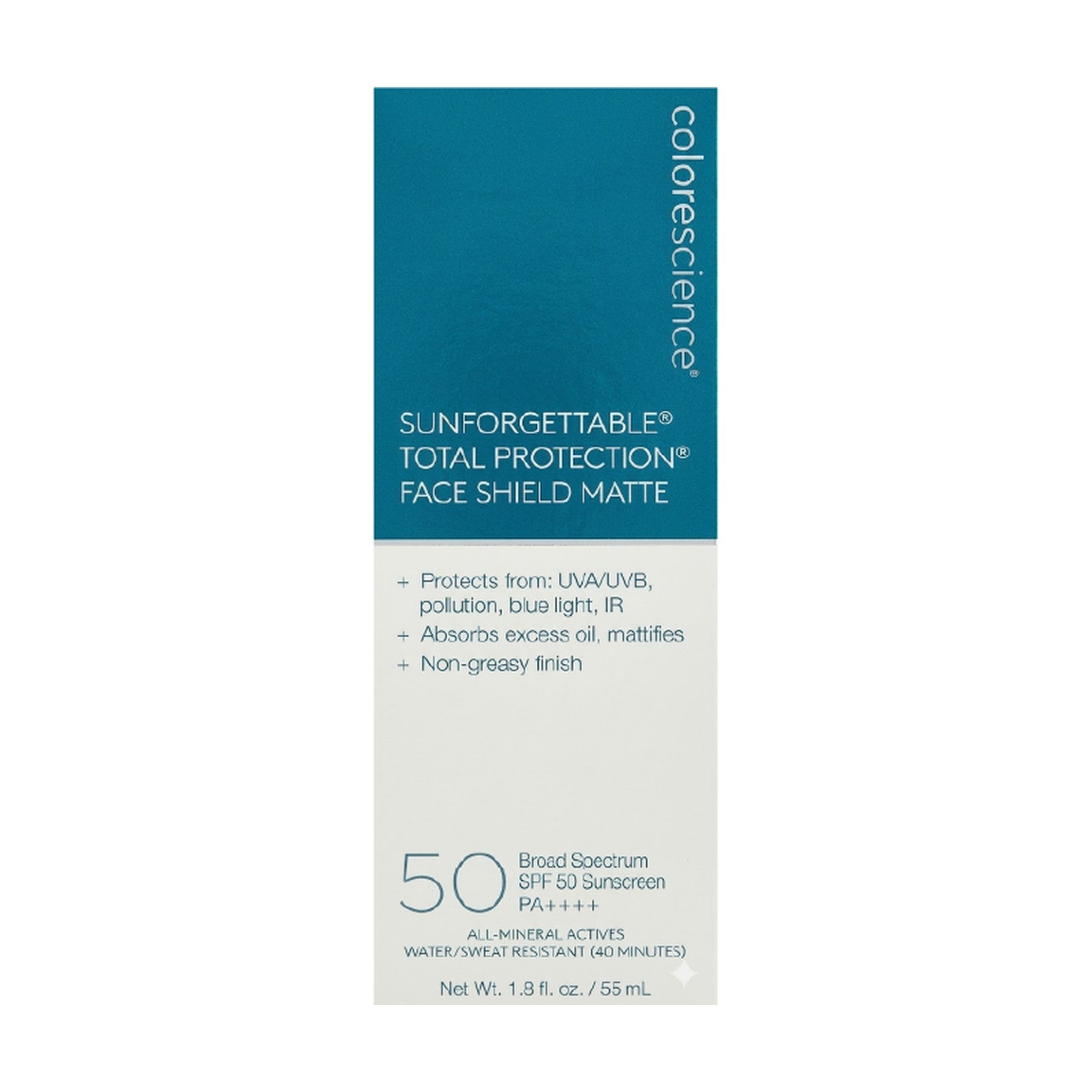 Colorescience Face Shield Matte SPF 50 envase