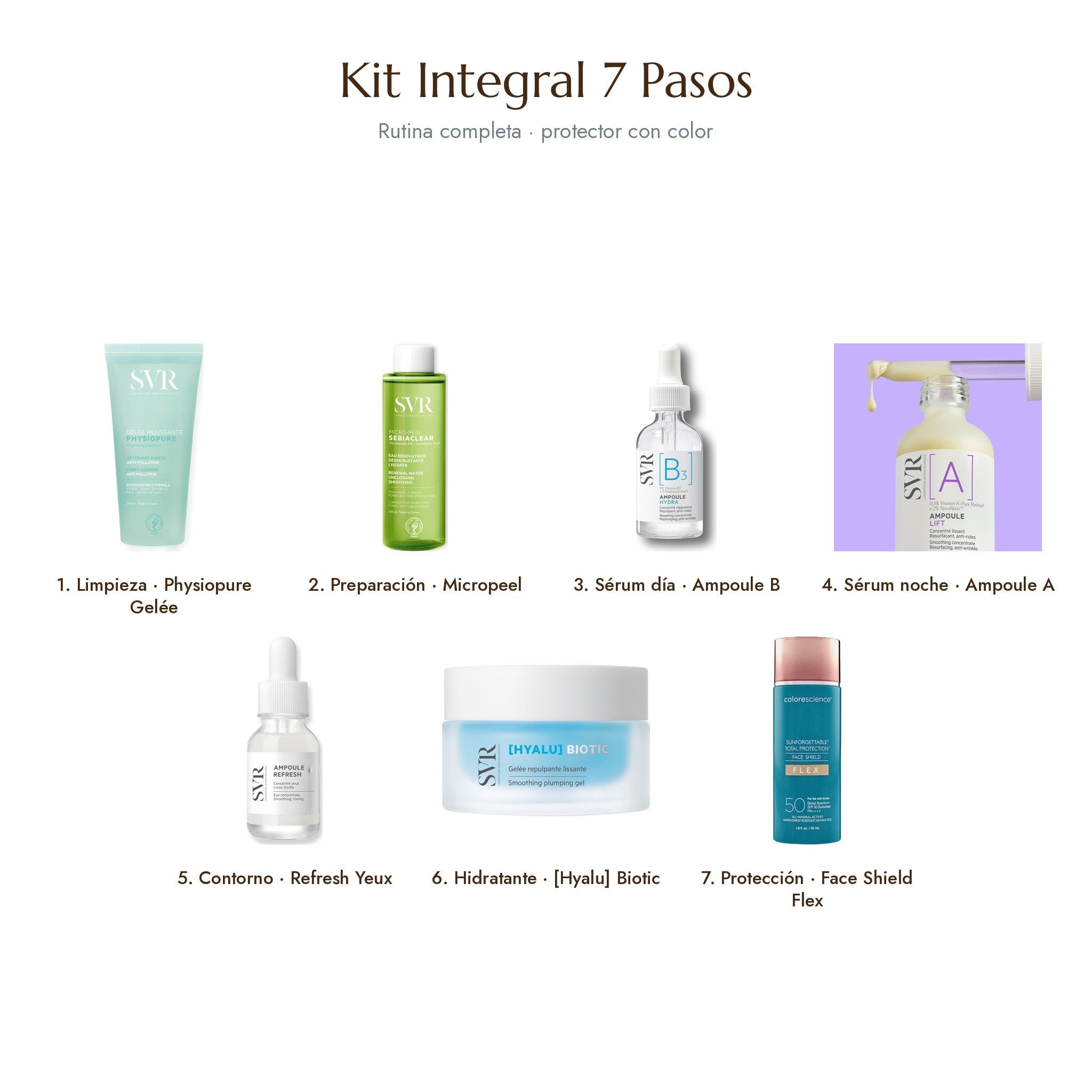 Kit Integral 7 Pasos SVR con protector sin color Sun Secure Blur