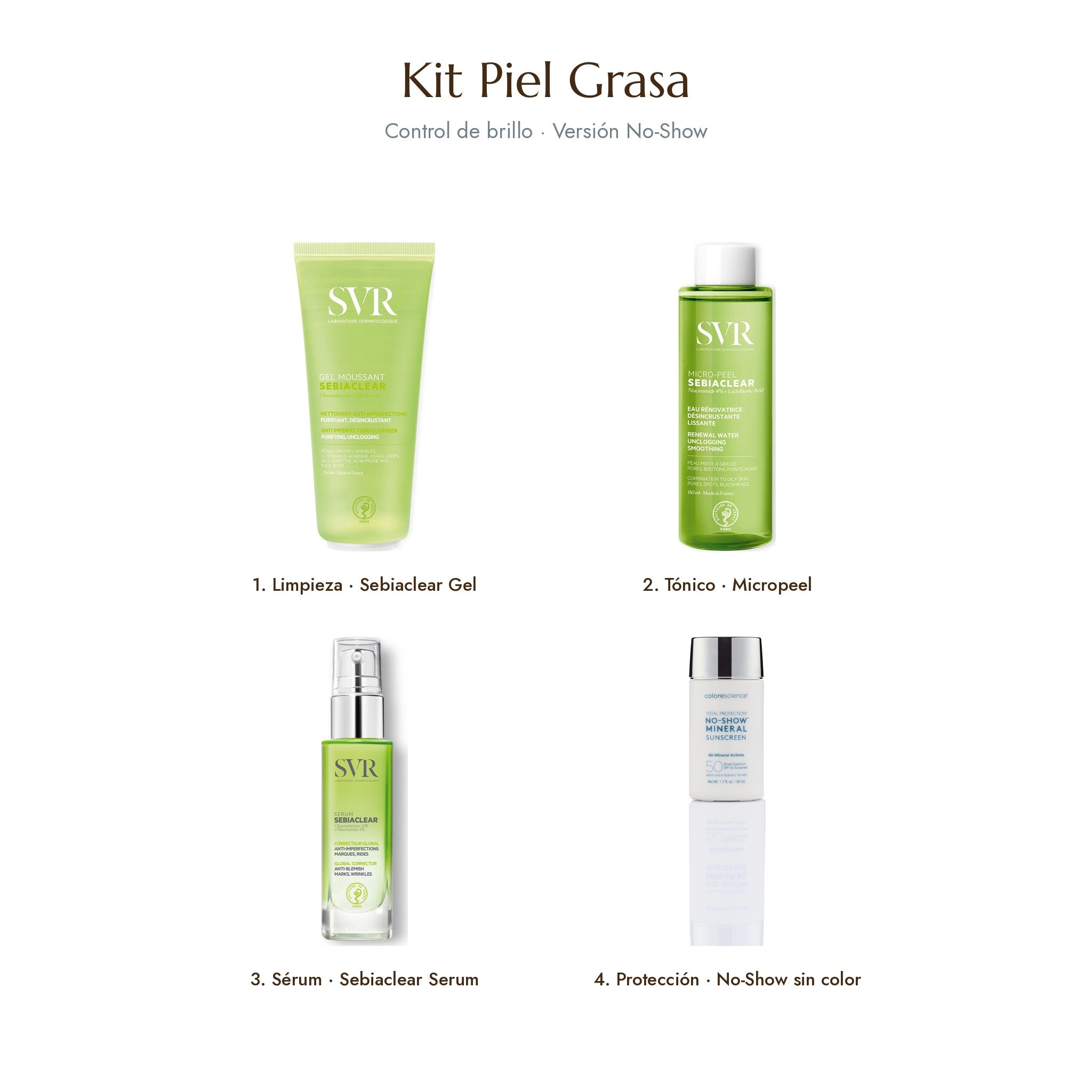 Kit Piel Grasa · rutina SVR paso a paso