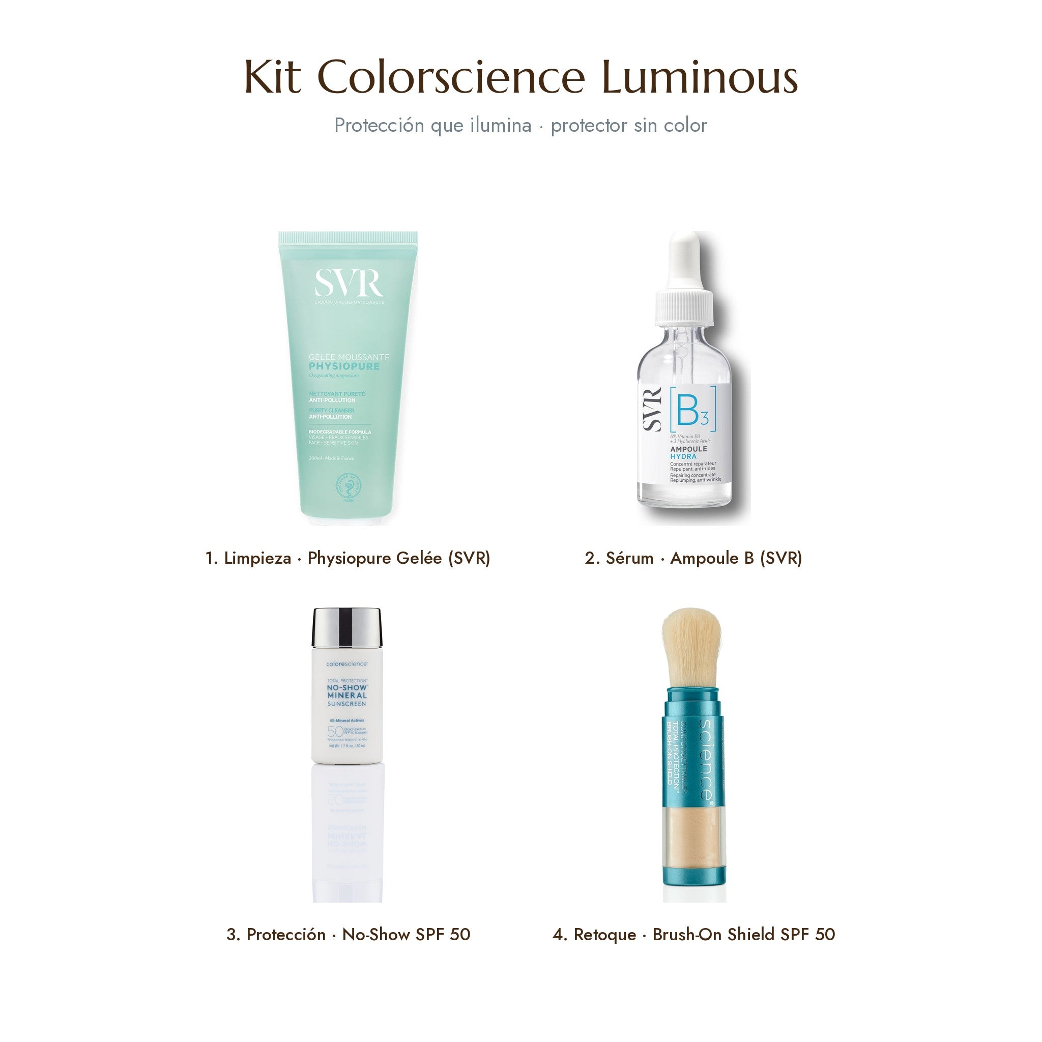 Kit Colorscience Luminous con protector con color Face Shield Flex