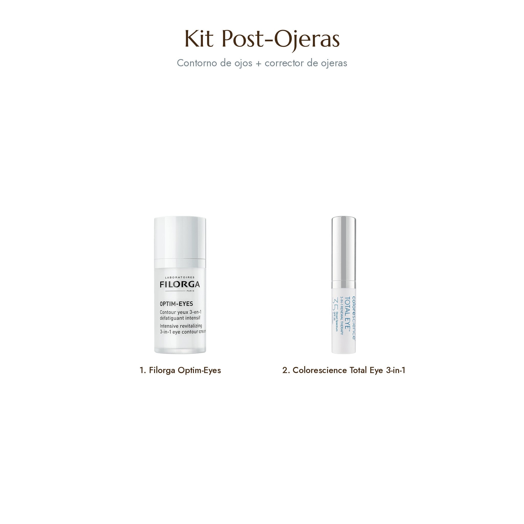 Kit Post-Ojeras: Filorga Optim-Eyes + Colorescience Total Eye