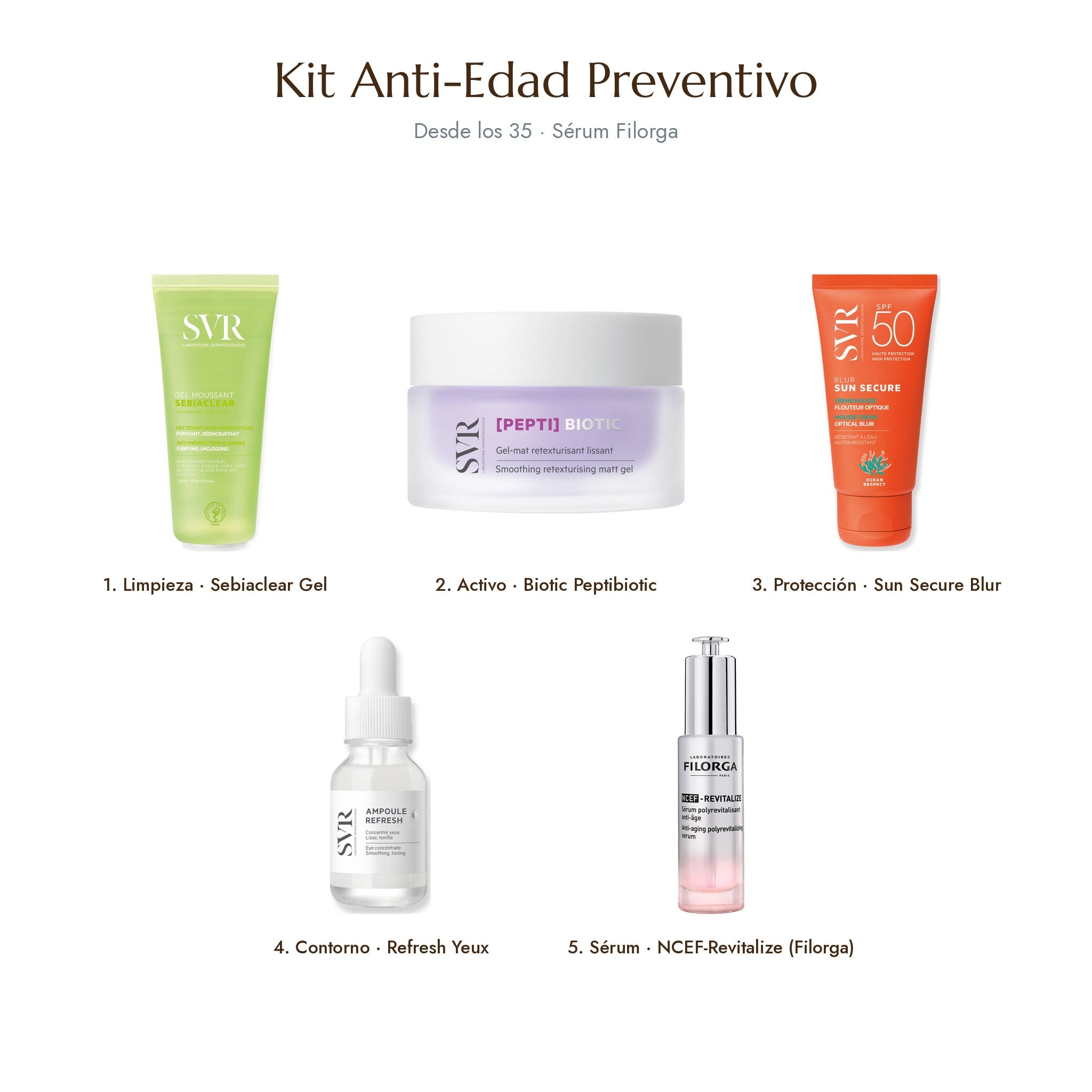 Kit Anti-Edad Preventivo con sérum Déjuvent Peptides Nutrition Fine Line
